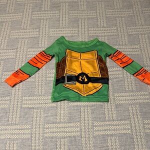 Nickelodeon Ninja Turtle Pajama Top - Green, Orange, Brown